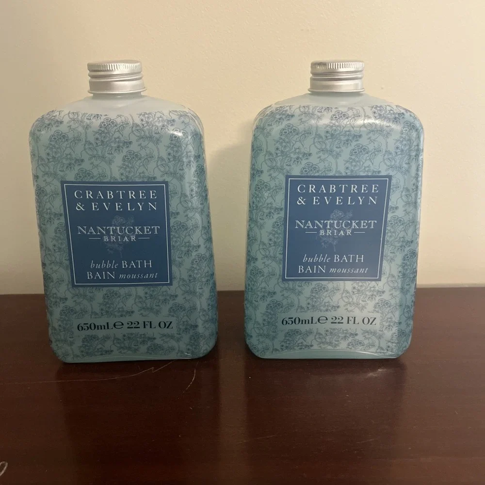 Lot Of 2 Crabtree & Evelyn Nantucket Briar Bubble Bath 22 Oz Discontinued